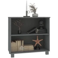 FIMEI Buffet Gris Foncé 85x35x80 Cm Bois Massif De Pin -Buffet et enfilade Soldes 60967622 5