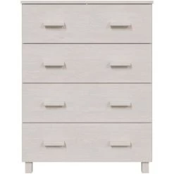 FIMEI Buffet Blanc 79x40x103,5 Cm Bois Massif De Pin -Buffet et enfilade Soldes 60967703 3