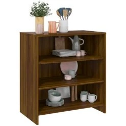 FIMEI Buffet Chêne Marron 70x40,5x75 Cm Aggloméré -Buffet et enfilade Soldes 60967719 4