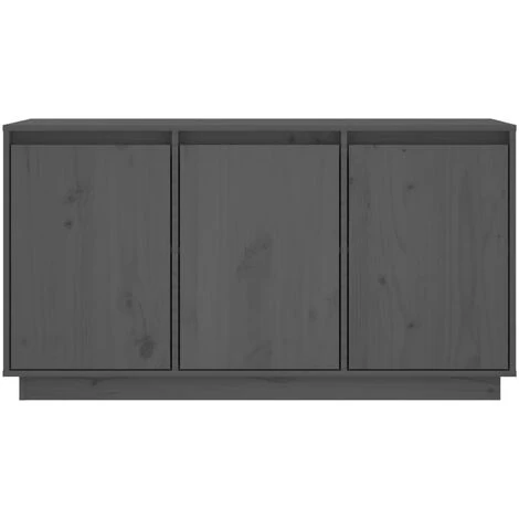 FIMEI Buffet Gris 111x34x60 Cm Bois Massif De Pin 3 FIMEI Buffet Gris 111x34x60 Cm Bois Massif De Pin – Image 3