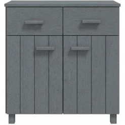 FIMEI Buffet Gris Foncé 79x40x80 Cm Bois Massif De Pin -Buffet et enfilade Soldes 60968074 3