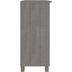 FIMEI Buffet Gris Clair 85x35x80 Cm Bois Massif De Pin -Buffet et enfilade Soldes 60968150 5
