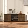FIMEI Buffets 3 Pcs Chêne Marron Bois D'ingénierie