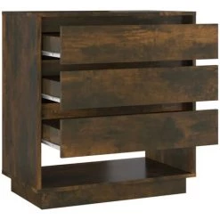 FIMEI Buffet Chêne Fumé 70x41x75 Cm Aggloméré -Buffet et enfilade Soldes 60968237 5
