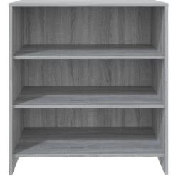 FIMEI Buffet Sonoma Gris 70x40,5x75 Cm Aggloméré -Buffet et enfilade Soldes 60968360 5