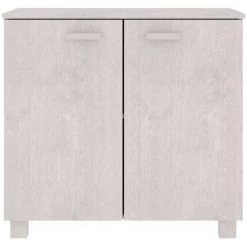 FIMEI Buffet Blanc 85x35x80 Cm Bois Massif De Pin -Buffet et enfilade Soldes 60969225 3