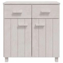 FIMEI Buffet Blanc 79x40x80 Cm Bois Massif De Pin -Buffet et enfilade Soldes 60969530 3