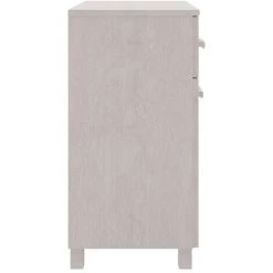 FIMEI Buffet Blanc 79x40x80 Cm Bois Massif De Pin -Buffet et enfilade Soldes 60969530 4