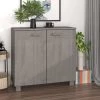 FIMEI Buffet Gris Clair 85x35x80 Cm Bois Massif De Pin