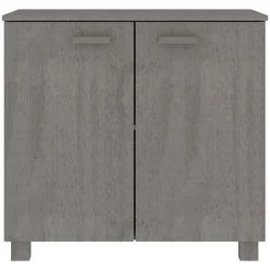 FIMEI Buffet Gris Clair 85x35x80 Cm Bois Massif De Pin -Buffet et enfilade Soldes 60969569 3