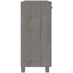 FIMEI Buffet Gris Clair 85x35x80 Cm Bois Massif De Pin -Buffet et enfilade Soldes 60969569 5