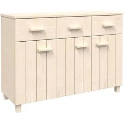 FIMEI Buffet Marron Miel 113x40x80 Cm Bois Massif De Pin -Buffet et enfilade Soldes 60969887 2