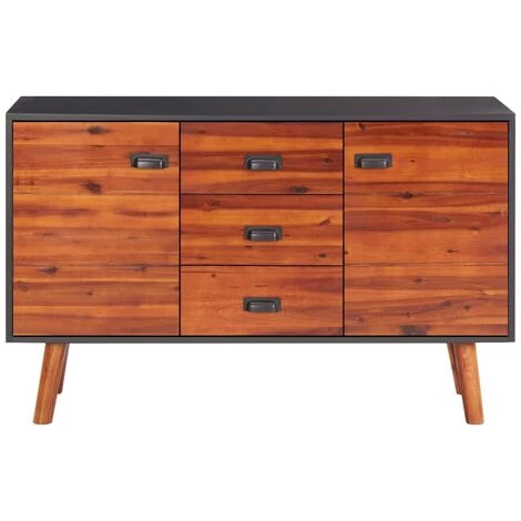 FIMEI Buffet 110x35x70 Cm Bois D'acacia Massif Et MDF 3 FIMEI Buffet 110x35x70 Cm Bois D'acacia Massif Et MDF – Image 3