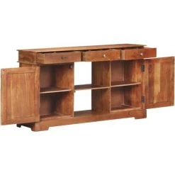 FIMEI Buffet 135x35x75 Cm Bois D'acacia Solide 6 FIMEI Buffet 135x35x75 Cm Bois D'acacia Solide -Buffet et enfilade Soldes 60970442 2