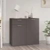 FIMEI Buffet Gris 80x36x75 Cm Aggloméré