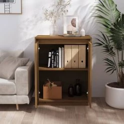 FIMEI Buffet Marron Miel 60x34x75 Cm Bois Massif De Pin -Buffet et enfilade Soldes 60970565 3