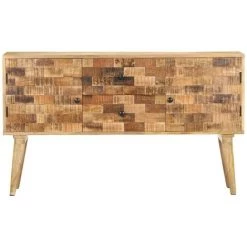 FIMEI Buffet 120x30x70 Cm Bois De Manguier Solide -Buffet et enfilade Soldes 60971183 3