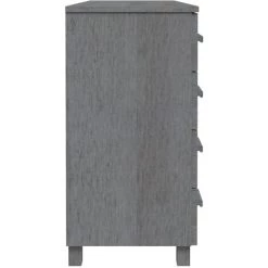 FIMEI Buffet Gris Foncé 113x40x80 Cm Bois Massif De Pin -Buffet et enfilade Soldes 60971462 5