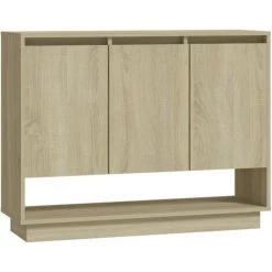 FIMEI Buffet Chêne Sonoma 97x31x75 Cm Aggloméré -Buffet et enfilade Soldes 60971833 2