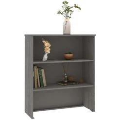 FIMEI Dessus De Buffet Gris Clair 85x35x100 Cm Bois Massif De Pin -Buffet et enfilade Soldes 60971880 5