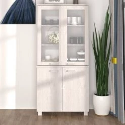 FIMEI Buffet Bois Massif De Pin Blanc