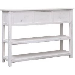 FIMEI Buffet Antique Blanc 115 X 30 X 76 Cm Bois -Buffet et enfilade Soldes 60973291 4