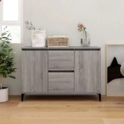 FIMEI Buffet Sonoma Gris 104x35x70 Cm Bois D'ingénierie