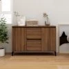 FIMEI Buffet Chêne Marron 104x35x70 Cm Bois D'ingénierie