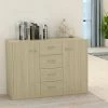 FIMEI Buffet Chêne Sonoma 88x30x65 Cm Aggloméré