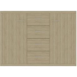 FIMEI Buffet Chêne Sonoma 88x30x65 Cm Aggloméré -Buffet et enfilade Soldes 60974460 4