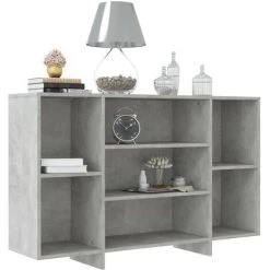 FIMEI Buffet Gris Béton 120x30x75 Cm Aggloméré -Buffet et enfilade Soldes 60974829 3