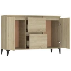 FIMEI Buffet Chêne Sonoma 104x35x70 Cm Aggloméré -Buffet et enfilade Soldes 60974892 4