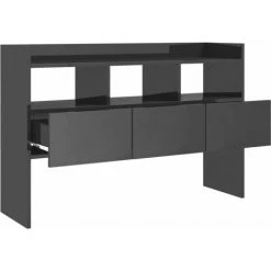 FIMEI Buffet Gris Brillant 105x30x70 Cm Aggloméré -Buffet et enfilade Soldes 60974898 5