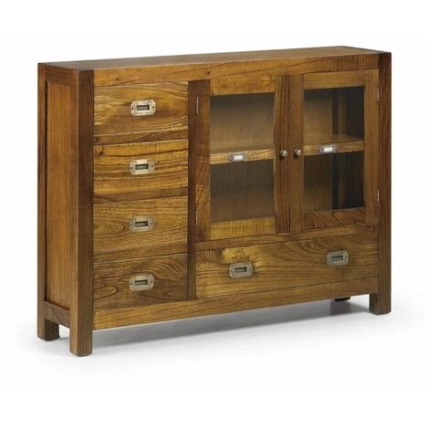 DECORATION D’AUTREFOIS Buffet 5 Tirois Bois Bronze Marron 107x27x80cm - Bois, Bronze - Marron 1 DECORATION D’AUTREFOIS Buffet 5 Tirois Bois Bronze Marron 107x27x80cm - Bois, Bronze - Marron