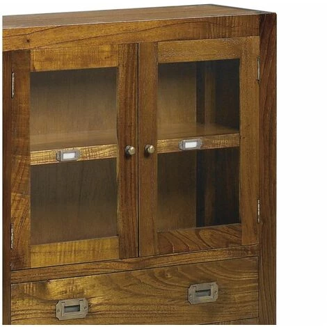 DECORATION D’AUTREFOIS Buffet 5 Tirois Bois Bronze Marron 107x27x80cm - Bois, Bronze - Marron 2 DECORATION D’AUTREFOIS Buffet 5 Tirois Bois Bronze Marron 107x27x80cm - Bois, Bronze - Marron – Image 2