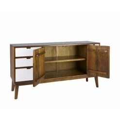 DECORATION D’AUTREFOIS Bahut 6 Tiroirs Bois Bronze Marron 160x45x84cm - Bois, Bronze - Marron -Buffet et enfilade Soldes 61044508 3