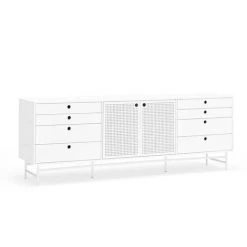 Buffets BOBOCHIC - Buffet 2 Portes 212 Cm PUNTO Blanc - Blanc