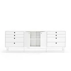 Buffets BOBOCHIC - Buffet 2 Portes 212 Cm PUNTO Blanc - Blanc -Buffet et enfilade Soldes 61060801 4