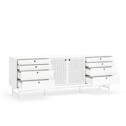 Buffets BOBOCHIC - Buffet 2 Portes 212 Cm PUNTO Blanc - Blanc -Buffet et enfilade Soldes 61060801 5