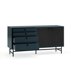 Buffets BOBOCHIC - Buffet 2 Portes 150 Cm PUNTO Noir + Gris - Noir + Gris -Buffet et enfilade Soldes 61060906 5