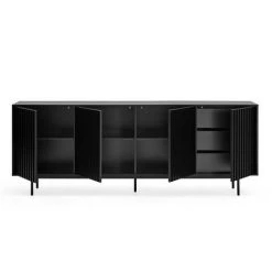 Buffets BOBOCHIC - Buffet 4 Portes 212 Cm SIERRA Noir -Buffet et enfilade Soldes 61088357 4