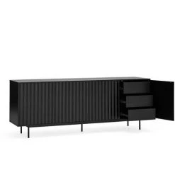 Buffets BOBOCHIC - Buffet 4 Portes 212 Cm SIERRA Noir -Buffet et enfilade Soldes 61088357 5