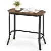 COSTWAY Table D'Appoint Industrielle, 64 X 32 X 61,5 CM, Bout De Canapé Avec Structure En Acier Stable, Pour Salon, Chambre, Bureau