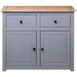 SUPERMARKET Buffet 93x40x80 Cm Pin Solide Assortiment Panama Gris 9 SUPERMARKET Buffet 93x40x80 Cm Pin Solide Assortiment Panama Gris -Buffet et enfilade Soldes 61304354 5