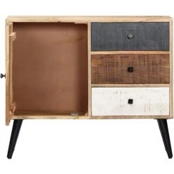 SUPERMARKET Buffet Bois De Manguier Massif 88x30x73 Cm -Buffet et enfilade Soldes 61304369 3