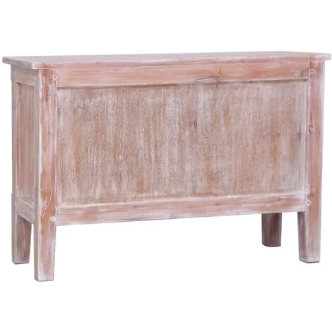 SUPERMARKET Buffet Avec 2 Tiroirs 90x30x60 Cm Bois D'acajou Massif SUHB-283852 5 SUPERMARKET Buffet Avec 2 Tiroirs 90x30x60 Cm Bois D'acajou Massif SUHB-283852 – Image 5