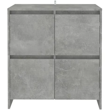 SUPERMARKET Buffets 2 Pcs 70x41x75 Cm Aggloméré Gris Béton 3 SUPERMARKET Buffets 2 Pcs 70x41x75 Cm Aggloméré Gris Béton – Image 3