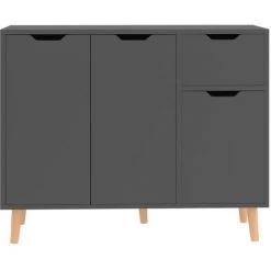 SUPERMARKET Buffet Aggloméré 90x30x72 Cm Gris 7 SUPERMARKET Buffet Aggloméré 90x30x72 Cm Gris -Buffet et enfilade Soldes 61305081 3