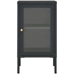 SUPERMARKET Buffet 38x35x70 Cm Anthracite Acier Et Verre 7 SUPERMARKET Buffet 38x35x70 Cm Anthracite Acier Et Verre -Buffet et enfilade Soldes 61305228 3