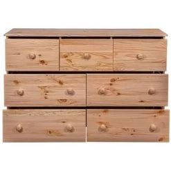 SUPERMARKET Buffet 7 Tiroirs Bois De Pin Massif 113x35x73 Cm 7 SUPERMARKET Buffet 7 Tiroirs Bois De Pin Massif 113x35x73 Cm -Buffet et enfilade Soldes 61305266 3
